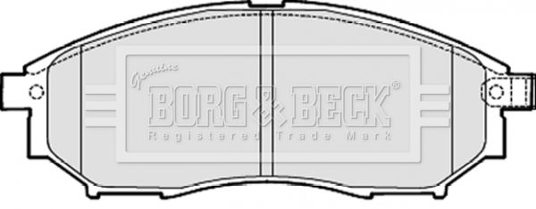 BORG & BECK Комплект тормозных колодок, дисковый тормоз BBP2060
